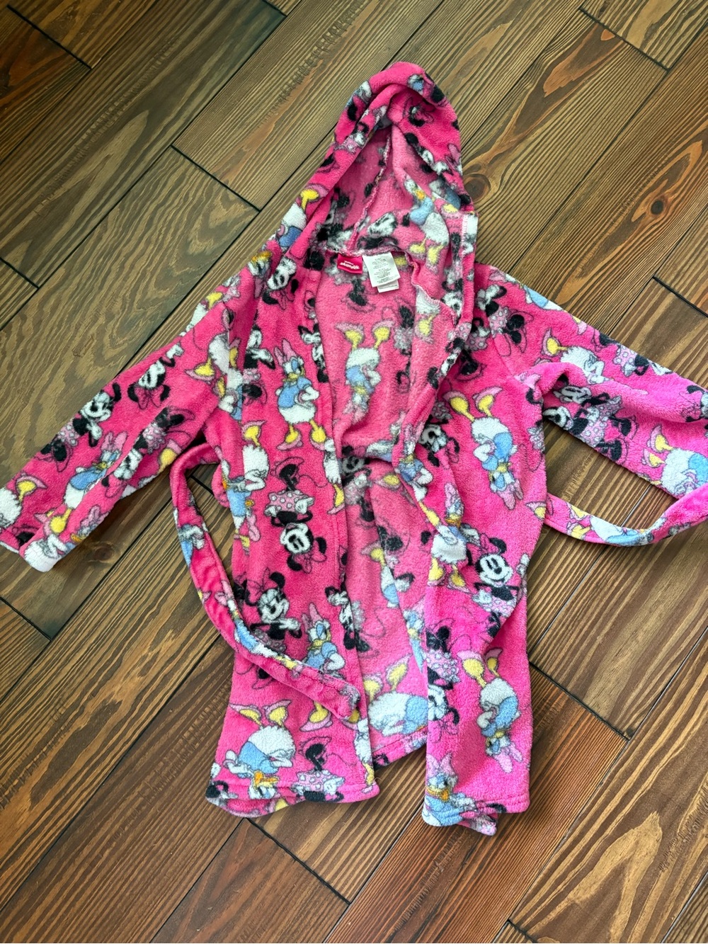 Disney Pink Minnie & Friends Plush Hooded Robe